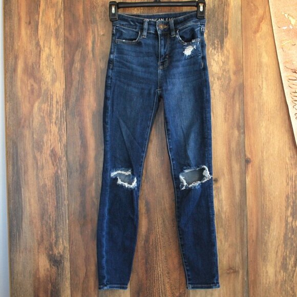 American Eagle Next Level Stretch Hi Rise Jegging Jeans Size 000 - Picture 1 of 9